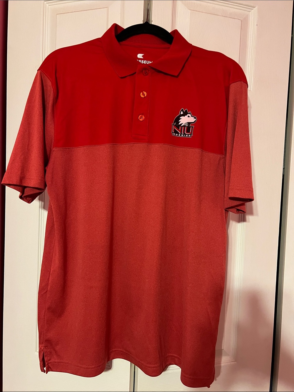 Colosseum Red Two-Tone Huskies Polo NIU Size Large